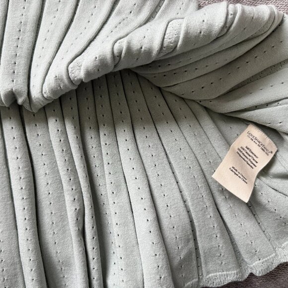 NWT LoveShackFancy Evaluna Stretch Pointelle Mini Dress size S in Eau De Nil - Picture 8 of 8